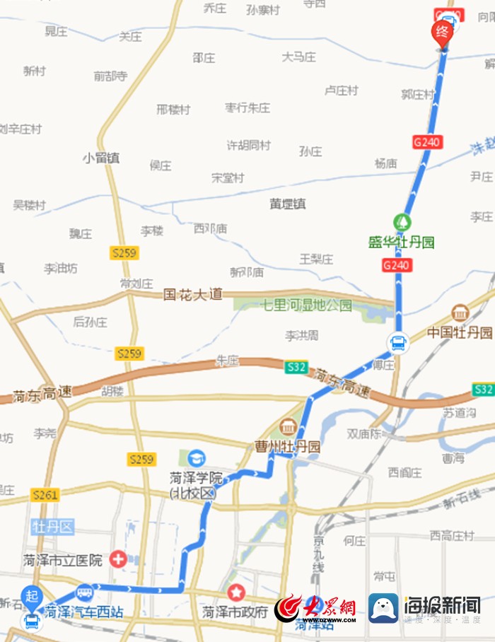 菏泽城区3路,6路公交车优化延伸 新增10个站点