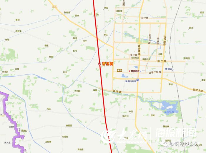 京雄商高鐵曹縣西站位置